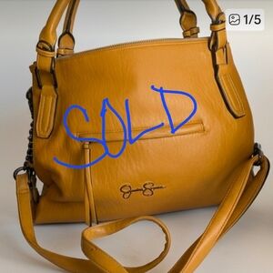 SOLD- Jessica Simpson Mustard Yellow Satchel –